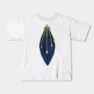 Bauble - Trad blue gold drops Kids T-Shirt